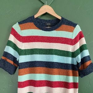 Knit stripped sweater blouse. Never worn.